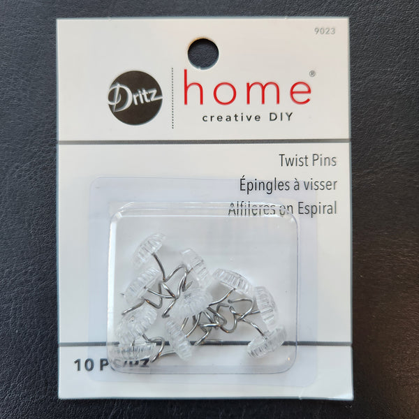 Dritz - Twist Pins, Clear Plastic (10 pack) – Overseas Fabrics