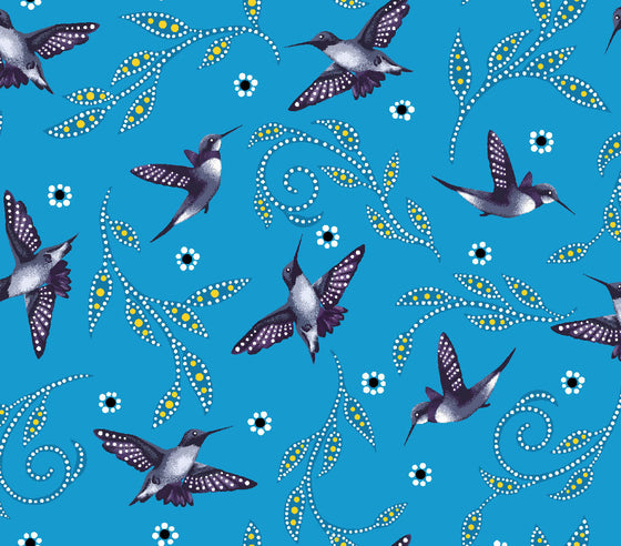 ITEX - Hummingbirds by Betty Albert (Cree), Teal