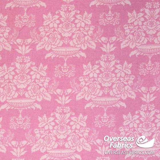 Quilt Backing Cotton 108" - Damask Flowers, Pink