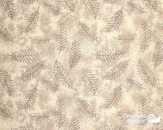 Quilt Backing Flannel 108" - Fern, Ivory