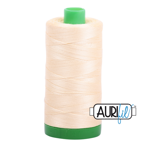 Aurifil Thread 40wt - 2123 Butter, 1000m Spool