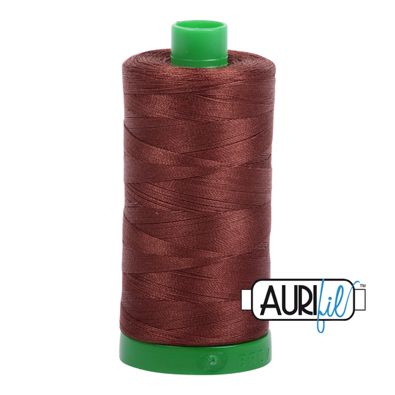 Aurifil Thread 40wt - 2360 Chocolate, 1000m Spool
