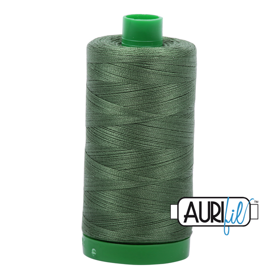 Aurifil Thread 40wt - 2890 Very Dark Grass Green, 1000m Spool