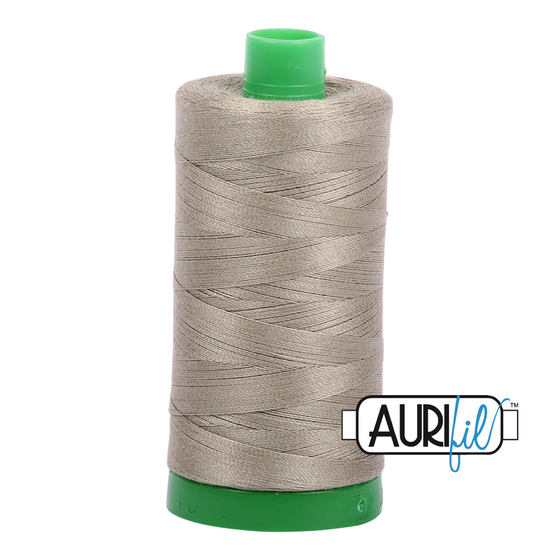 Aurifil Thread 40wt - 2900 Light Khaki Green, 1000m Spool