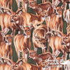 David Textiles - Wild Animals, Packed Deer, Brown