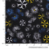 QT Fabrics - Delancey, Small Linear Flowers, Black