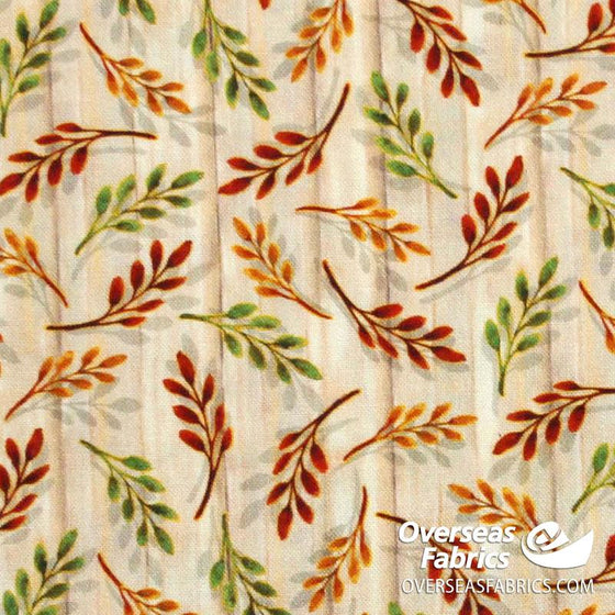 QT Fabrics - Harvest Elegance, Leaf Sprigs, Neutral