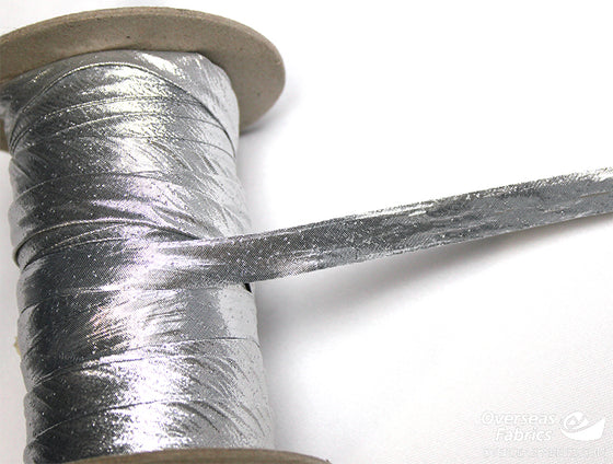 Double-fold Bias Tape 13mm (1/2") - 016 Metallic Silver