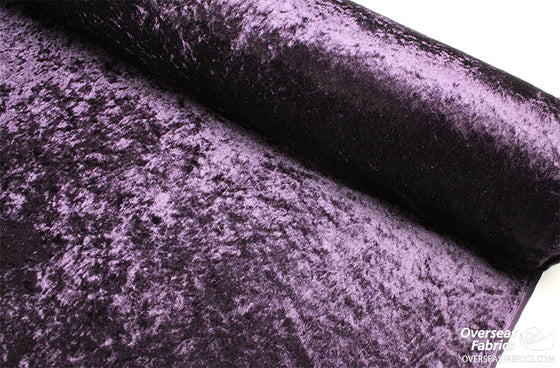Panne Crushed Velvet 60" - Eggplant Purple