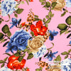 Dress Crepe 45" - June 2020 Collection; Design 22 - Rose Bouquet, Pink