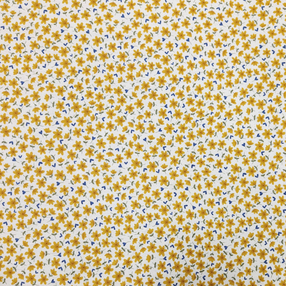 Dress Cotton 60" - Design 08, Busy Daisies, Yellow (Spring 2024)