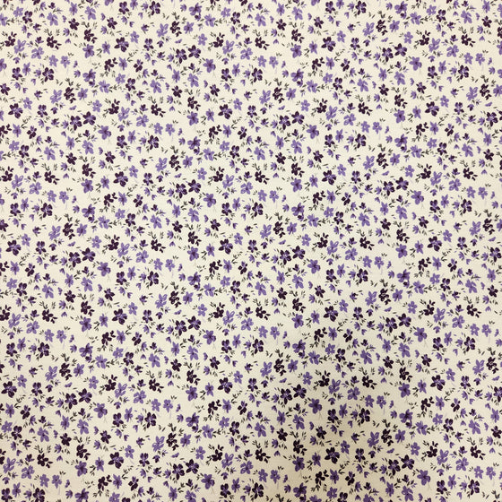 Dress Cotton 60" - Design 04, Tiny Florals, Purple (Fall 2023)