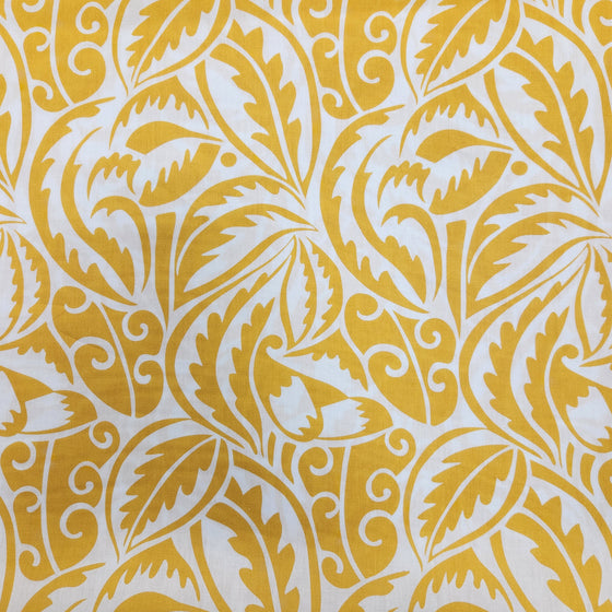 Dress Cotton 60" - Design 12, Abstract Floral, Yellow (Summer 2023)
