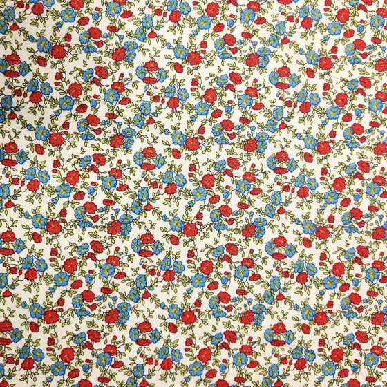 Dress Cotton 60" - Design 05, Floral Ivy, Cream (Fall 2023)