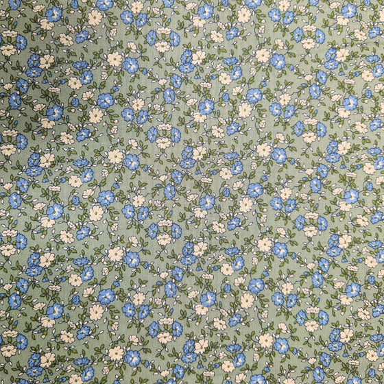 Dress Cotton 60" - Design 05, Floral Ivy, Sage Green (Fall 2023)