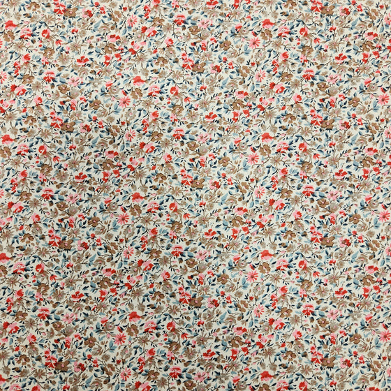 Dress Cotton 60" - Design 01, Busy Florals, Red (Fall 2023)