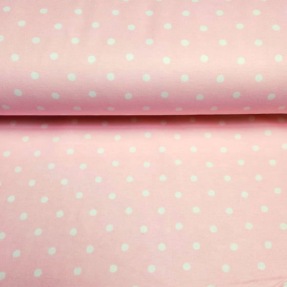Flannelette Print 45" - Polka Dots, Pink (Winter 2023)