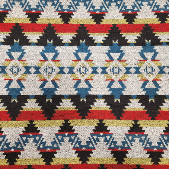 Aztec Wool 60" - Zigzag, Turquoise Red Yellow