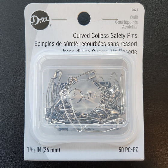 Dritz - Curved Coiless Safety Pins, Size 1