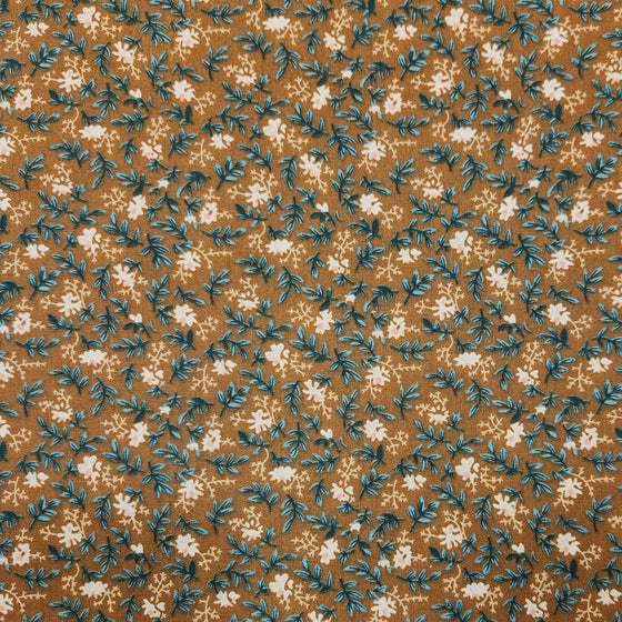Dress Cotton 60" - Design 06, Floral Ivy, Brown (Spring 2024)