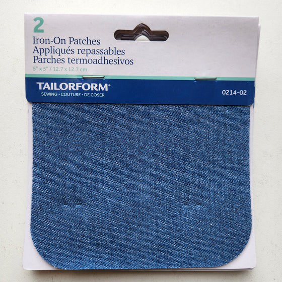Tailorform - Iron-On Patches - Denim, Faded Blue