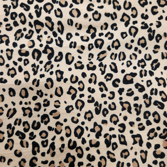 Flannelette Print 45" - Cheetah Print, Brown (Summer 2024)