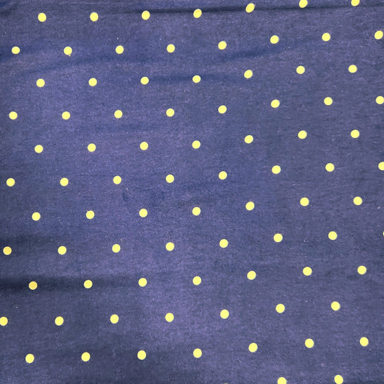 Flannelette Print 45" - White Polka Dots, Blue (Summer 2024)