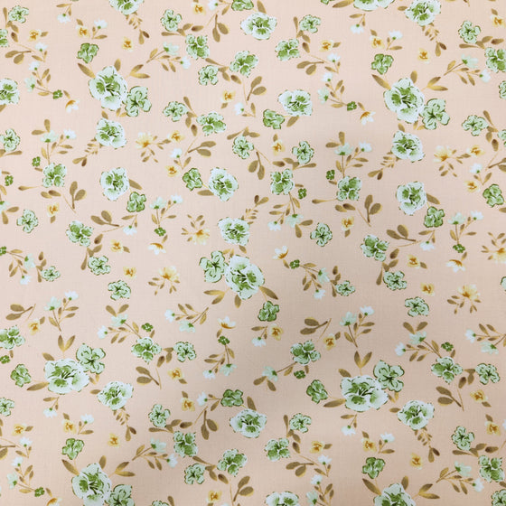 Dress Rayon 60" - Design 02, Small Florals, Peach (Summer 2024)