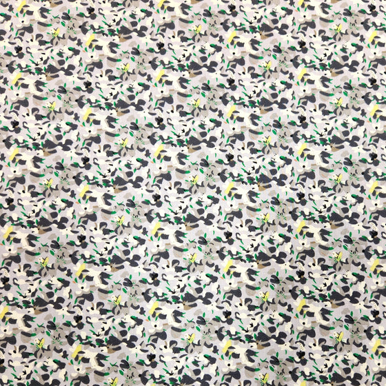 Dress Cotton 60" - Design 03, Magic Eye Florals, Grey (Fall 2024)