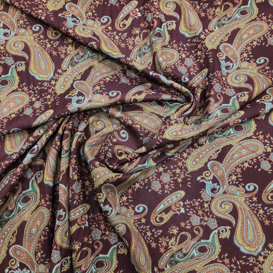 Dress Poly-Viscose 60" - Paisley, Purple (Fall 2024)