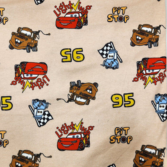 Flannelette Print 45" - Pixar's Cars, Brown (Spring 2025)