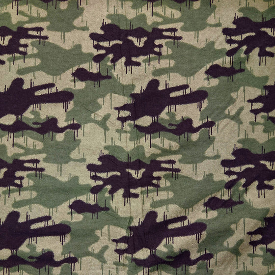 Flannelette Print 45" - Camouflage, Green (Spring 2025)