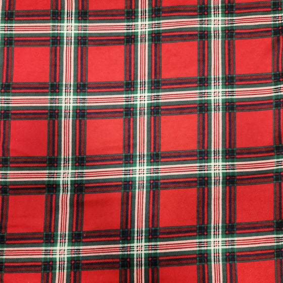 Flannelette Print 45" - Big Plaid, Red (Spring 2025)
