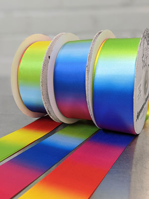 Printed Ribbon 38mm (1.5") - Rainbow, Multi