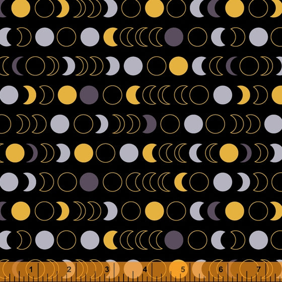 Windham Fabrics - Orbit, Moon Phases, Black