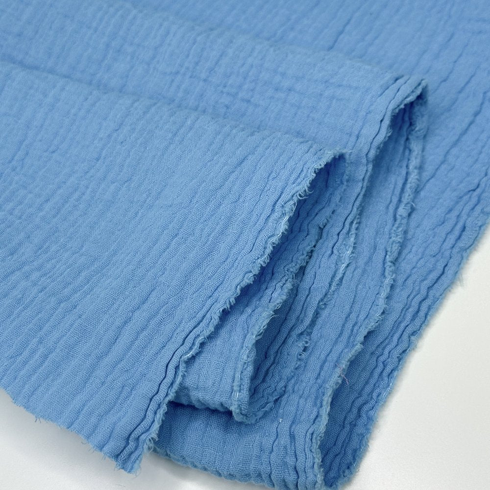 Organic Cotton Double Gauze - Azure Organic Cotton Double Gauze - Azure