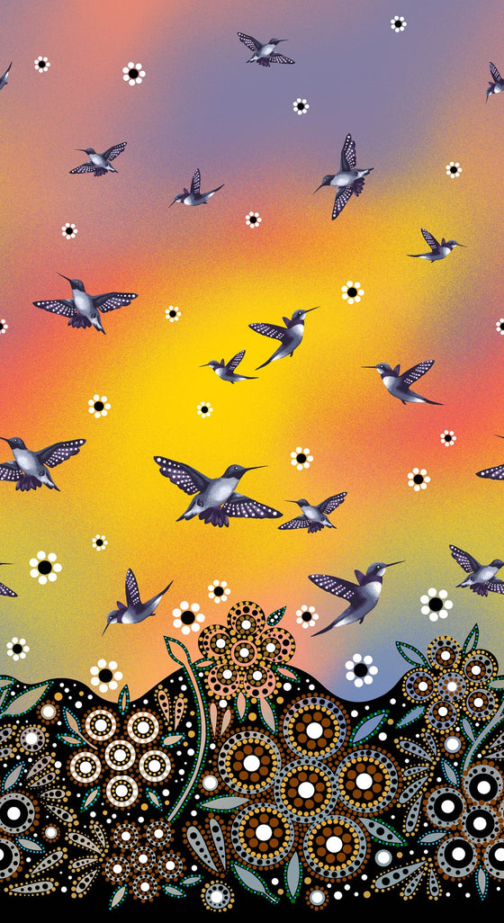 ITEX - Hummingbirds by Betty Albert (Cree), Single Border