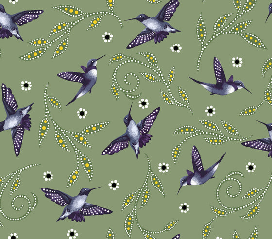 ITEX - Hummingbirds by Betty Albert (Cree), Sage