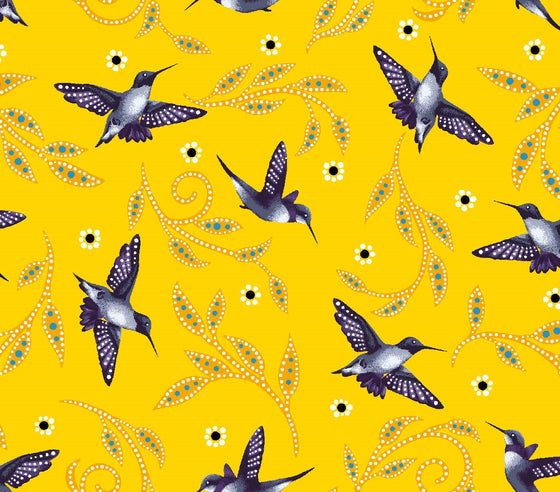 ITEX - Hummingbirds by Betty Albert (Cree), Yellow