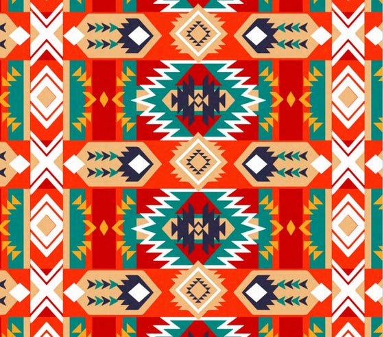 David Textiles - Spirit of Southwest 2, Desert Grid, Orange
