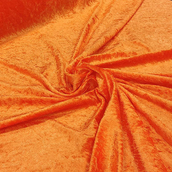 Panne Crushed Velvet 60" - Orange
