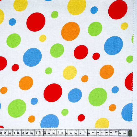 Quilt Backing Cotton 108" - Spots, White