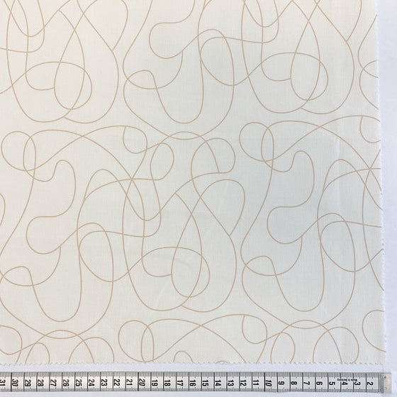 Quilt Backing Cotton 108" - Squiggle, Cream