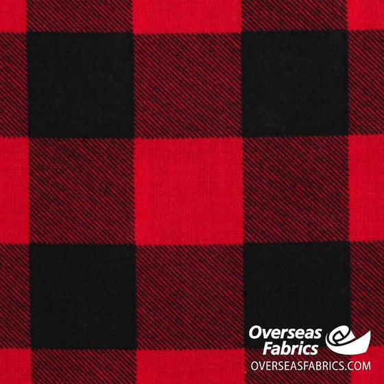 Windham Fabrics - 108 Quilt Backing, Canadian Christmas Buffalo Plaid, Red