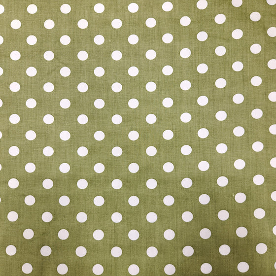 Dress Cotton 60" - Design 03, Big Polka Dots, Green (Summer 2024)