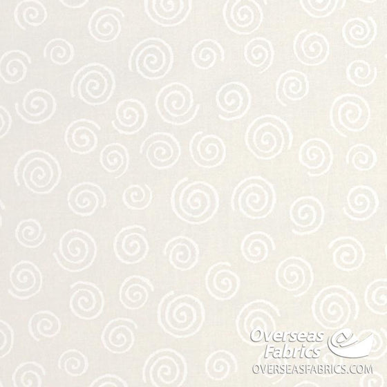 Quilt Backing Cotton 108" - Swirls, Ivory Tone-on-Tone