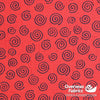 Quilt Backing Cotton 108" - Swirls, Red