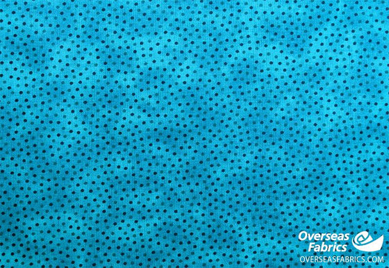 Quilt Backing Cotton 108" - Multi Spot, Turquoise
