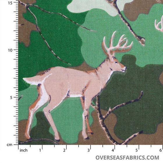 Quilt Backing Cotton 108" - Deer, Camouflage