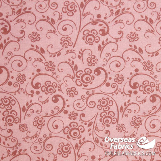 Quilt Backing Cotton 108" - Paisley, Dusty Peach